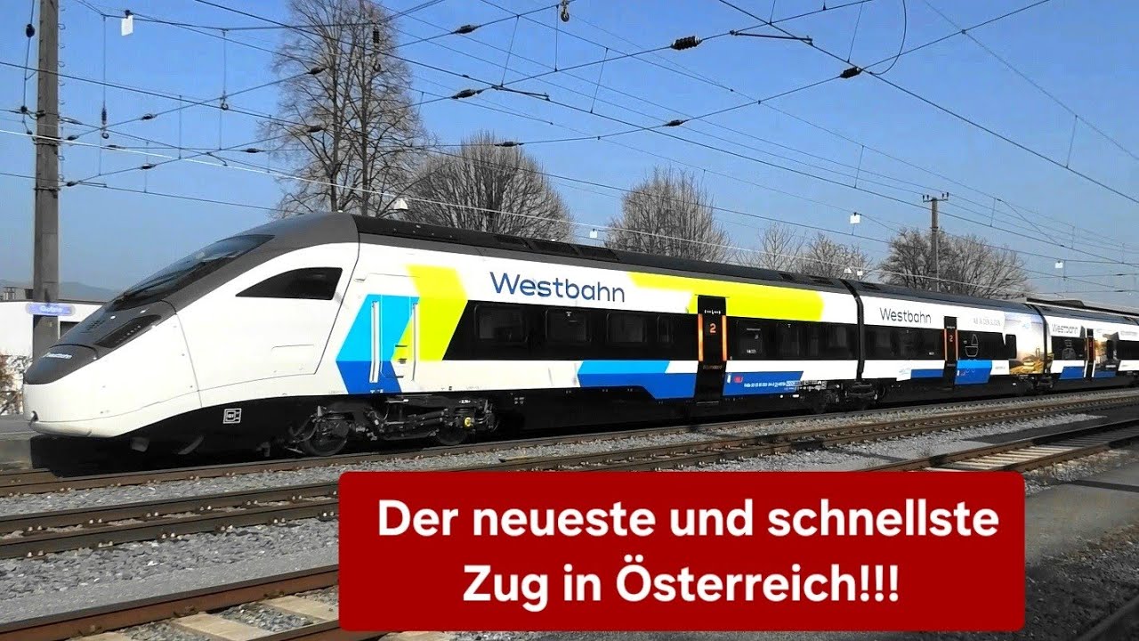 Götzis: Westbahn, STADLER SMILE, der neueste & schnellste Zug in Österreich, Beifang: ICE-T & ASTORO