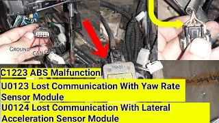 How To Lexus C1223/U0123/U0124/ ABS Malfunction/ Lost Communication With  YAW Rate Sensor/ Module 