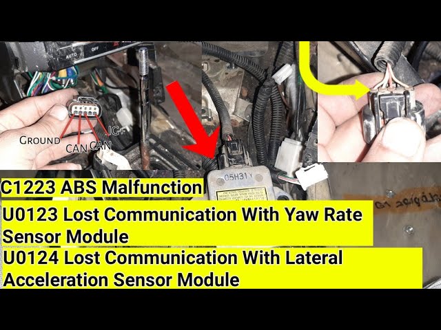 How To Lexus C1223/U0123/U0124/ ABS Malfunction/ Lost Communication With  YAW Rate Sensor/ Module 