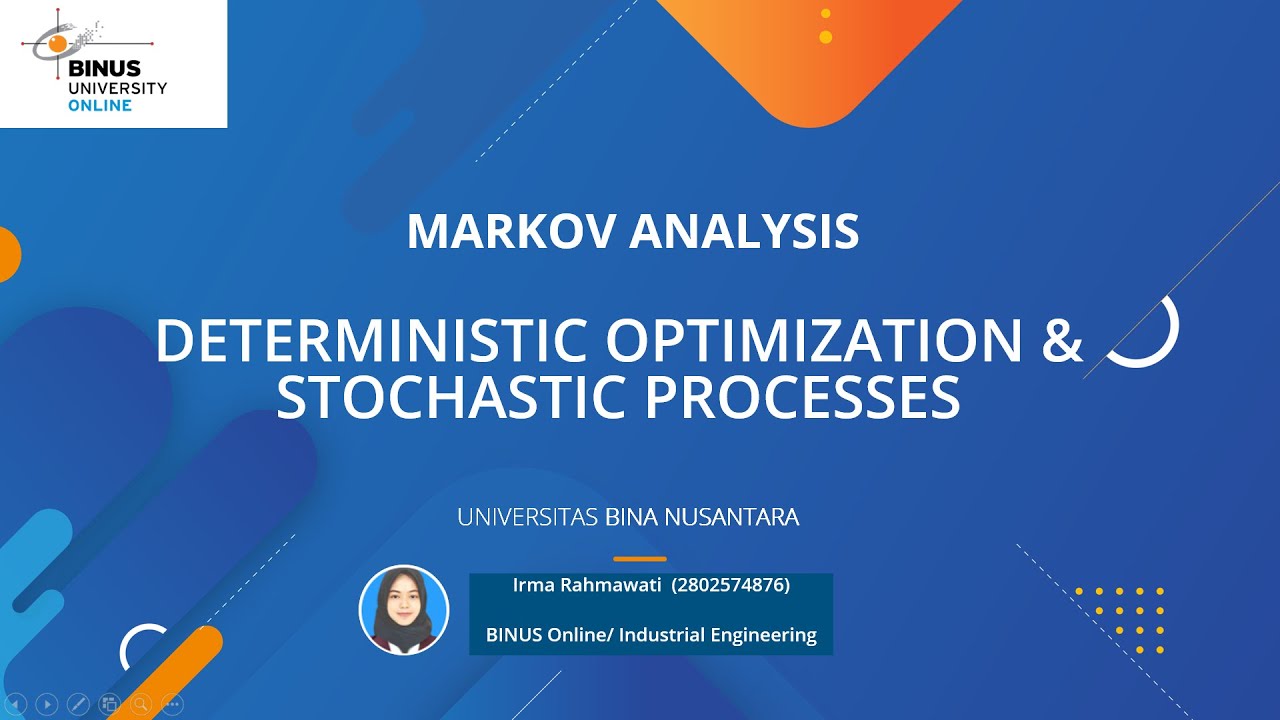 Markov Analysis Deterministic Optimization and Stochastic Processes ...