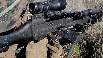 Marines M240B Machine Guns Live Fire