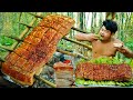 Wilderness Cooking Skill | Slow-Roasted Pork Belly Hot Garlic Recipe Eating So Crispy |Gordon Ramsay