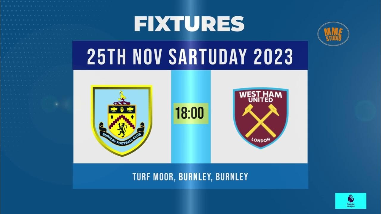 Epl fixtures today matchweek 13 premier league fixtures 20232024