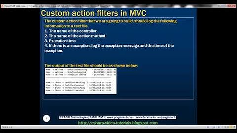 Part 77   Custom action filters in asp net mvc