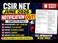 CSIR NET JUNE 2026 Official Notification Released | Application Form Started #csirnetjune2026