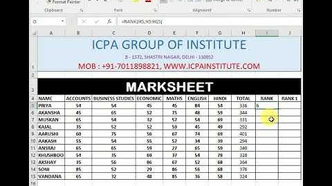 Rank Formula Excel #excel #viral #video #exceltricks #computerknowledge #job #shorts #trending