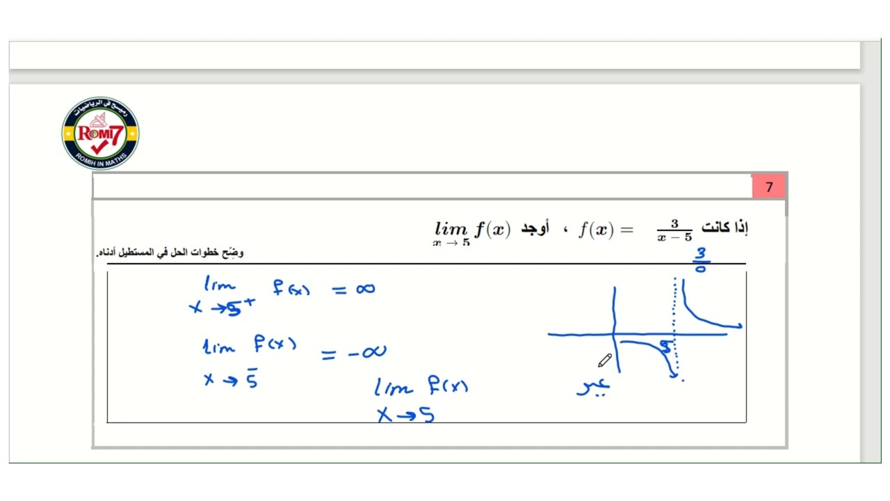 مراجعة النهايات والاتصال للثانوية العامة