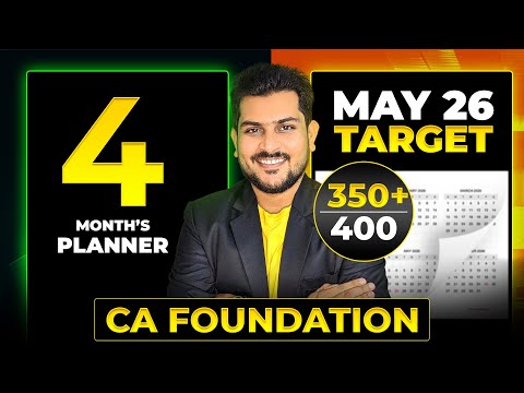 CA Foundation May 2026 Detail Roadmap || 4 Month Plan