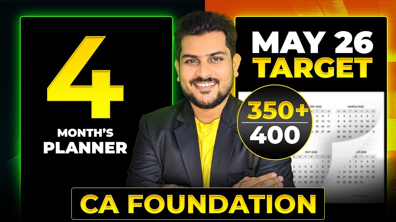 CA Foundation May 2026 Detail Roadmap || 4 Month Plan - YouTube