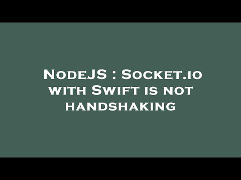 NodeJS : Socket.io with Swift is not handshaking