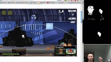 Hand gesture recognition test with Angry Birds