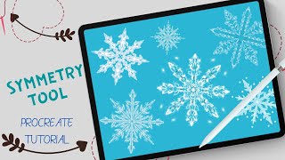 Procreate Symmetry Tool Tutorial. How to draw snowflakes screenshot 4