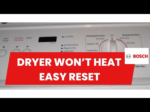 Bosch Gas Dryer Won T Heat 5 Minute Fix Youtube