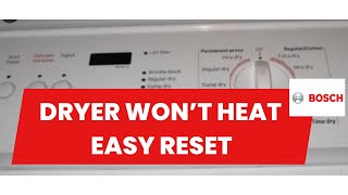 ✨ Bosch Gas Dryer Won't Heat - Easy Reset ✨