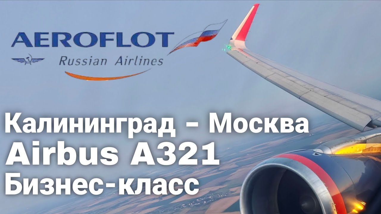 Перелет Калининград - Москва на Airbus A321 а/к Аэрофлот в бизнес-классе