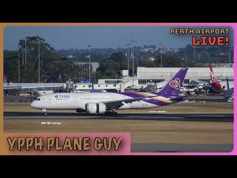 🔴🎥✈️ PERTH AIRPORT PLANE SPOTTING ACTION LIVE @ T1! W/ YPG