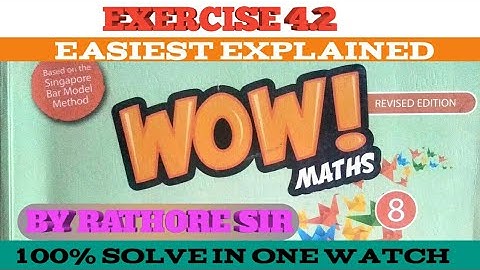 EXERCISE 4.2 CLASS 8 WOW MATHS SOLUTIONS