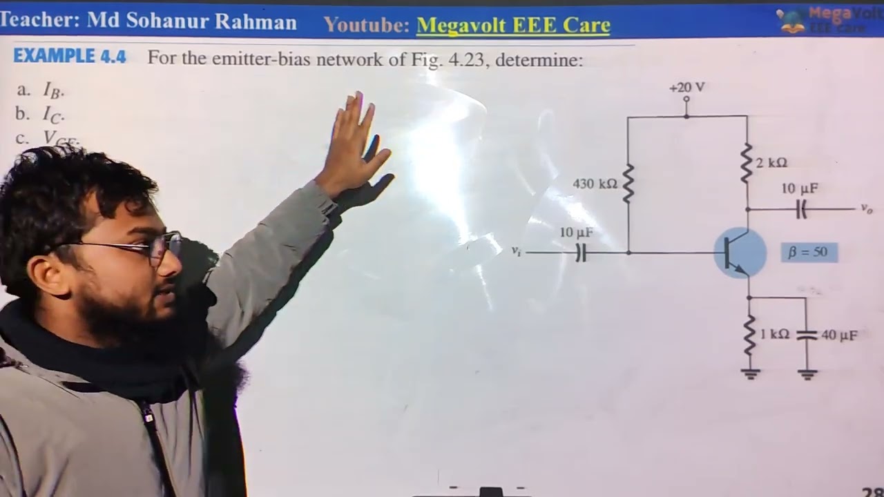 BJT Math Part-3 Emitter Bias configuration 
