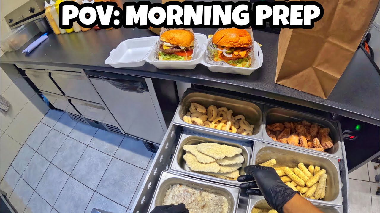 Restaruant Morning Routine Pov: Early Morning Routine Of a Chef in Burger Restaurant 🍔🍟🧑🍳 ...