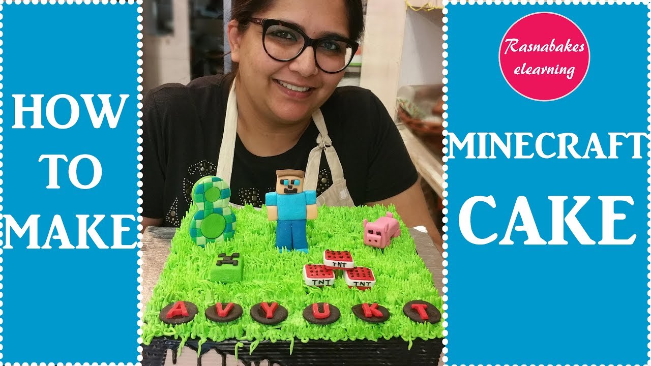 How to make easy Lego Minecraft tnt bakery birthday cake ideas design decorating tutorial