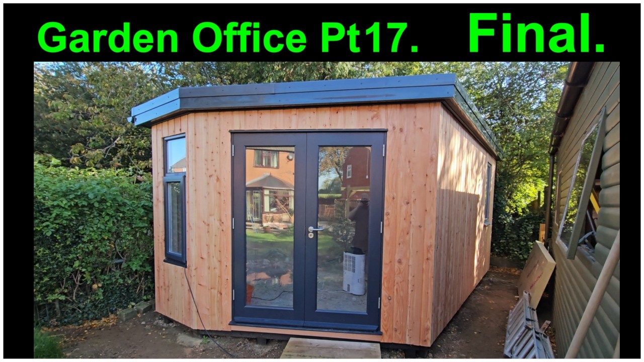 Садовый кабинет, облицованный лиственницей, с двойным остеклением и теплоизоляцией. Часть 17. Гот...