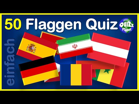 Das große Flaggen-Quiz - einfach - Deutsch - Wie gut kennst du die Flaggen, Rätsel zum Lösen, Quiz