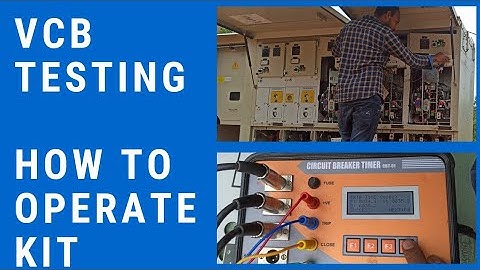 how to do VCB(vacuum circuit breaker) timing test of 11KV RMU, kit connection & operating kit part-2