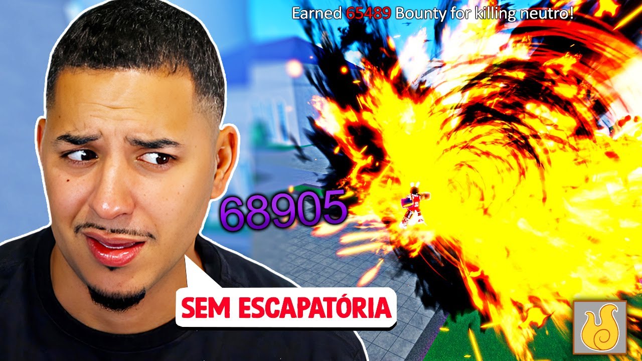 fiz o COMBO de FLAME no AR que confunde o INIMIGO no PVP do Blox fruits 🔥😱