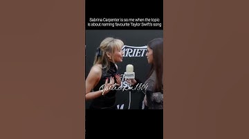 SabrinaCarpenterissorelatablewhen thetopicisabtchoosingfavourite  TAYLORSWIFTsong #taylorswift