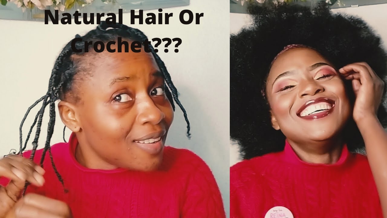 How To Fake Big Natural Hair Afro .Crochet Method