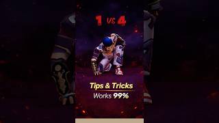 100% WIN 1VS4 😱 | Free Fire Secret Tips #shorts #freefire