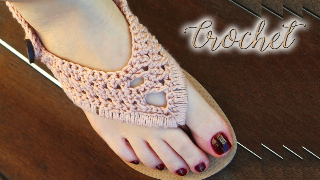 Chinelo decorado: Havaiana com crochet REFIZEMOS!!!!!