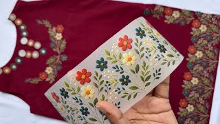 Plain Kurti into Designer Look With Fabric Stickers| Heat Transfer Stickers Lagane Ka Assan Tarika