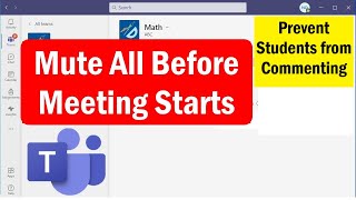 How to Mute All Participants Before a Meeting Start in Microsoft Teams | Mute All in Teams |#msteams screenshot 5