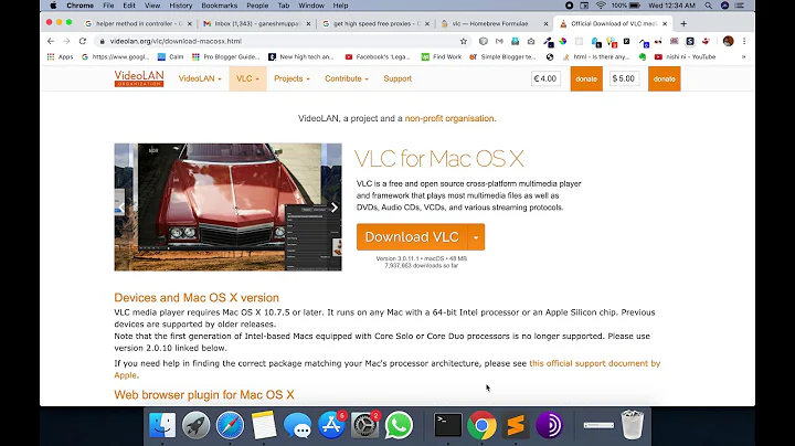 How to install VLC media player on Mac OS X
