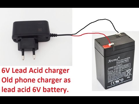 Make cheap 6V battery charger circuit from a mobile charger lead acid,  ni-mh, ni-cd - YouTube