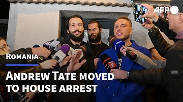 Andrew Tate moved from detention to house arrest in Romania | AFP