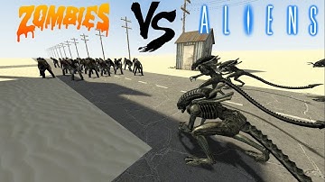 ZOMBIES VS ALIENS XENOMORPH NPC BATTLE GARRY