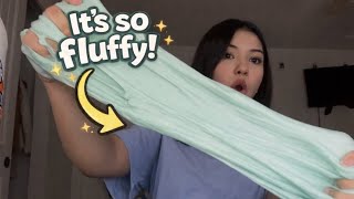 FIRST TIME MAKING FLUFFY SLIME!!!!  (First Video)