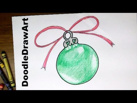 how to draw a christmas ornament