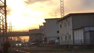［夕日の築港線5006f‼️］名鉄5000系 5006f(普通大江行き）解体場所付近 通過‼️
