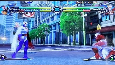 Tatsunoko VS Capcom: Arcade Mode as Ken the Eagle/Jun the Swan. IT