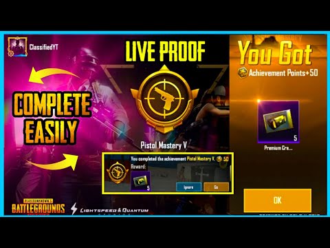 EASY WAY TO GET FREE 5 PREMIUM CRATE COUPONS – PISTOL MASTERY 5 ACHIEVEMENT IN PUBG MOBILE