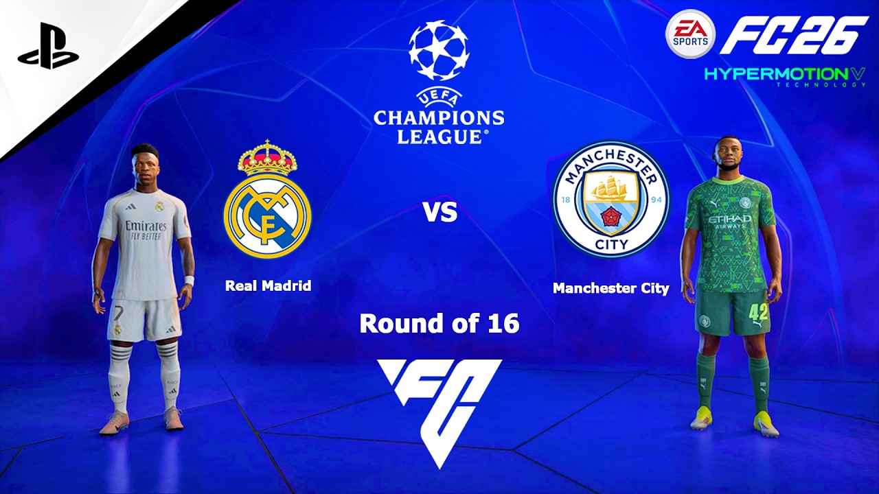 FC 26 PS4 - Реал Мадрид против Манчестер Сити | Матчи Лиги чемпионов УЕФА
