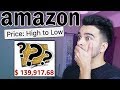 Buying THE MOST EXPENSIVE Things On Amazon! 100% RANDOM PRODUCT CHALLENGE! 💵💵💵