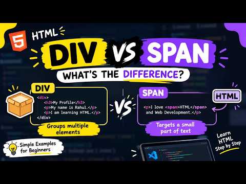 HTML Div vs Span Explained | What's the Difference?