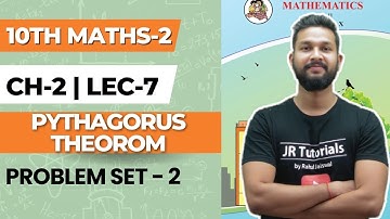 10th Maths-2 | Chapter 2 | Pythagorus Theorom | Problem Set 2 | Lecture 7 | Maharashtra Board |