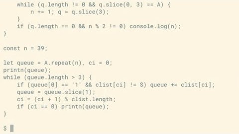 Collatz Sequence on Cyclic Tag System in JavaScript/Node.js