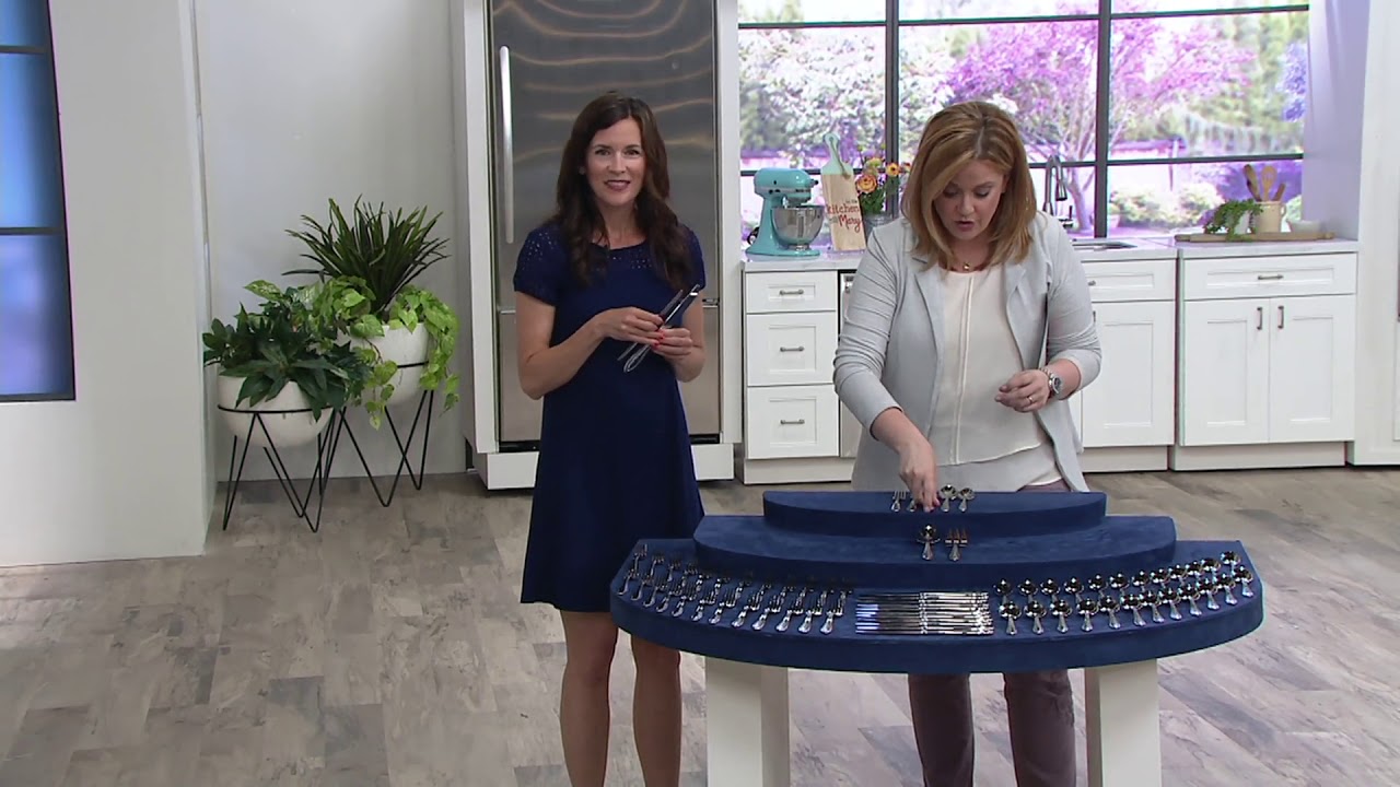 Lenox 18/10 Stainless Steel 62 Piece Service for 12 Flatware Set on QVC YouTube