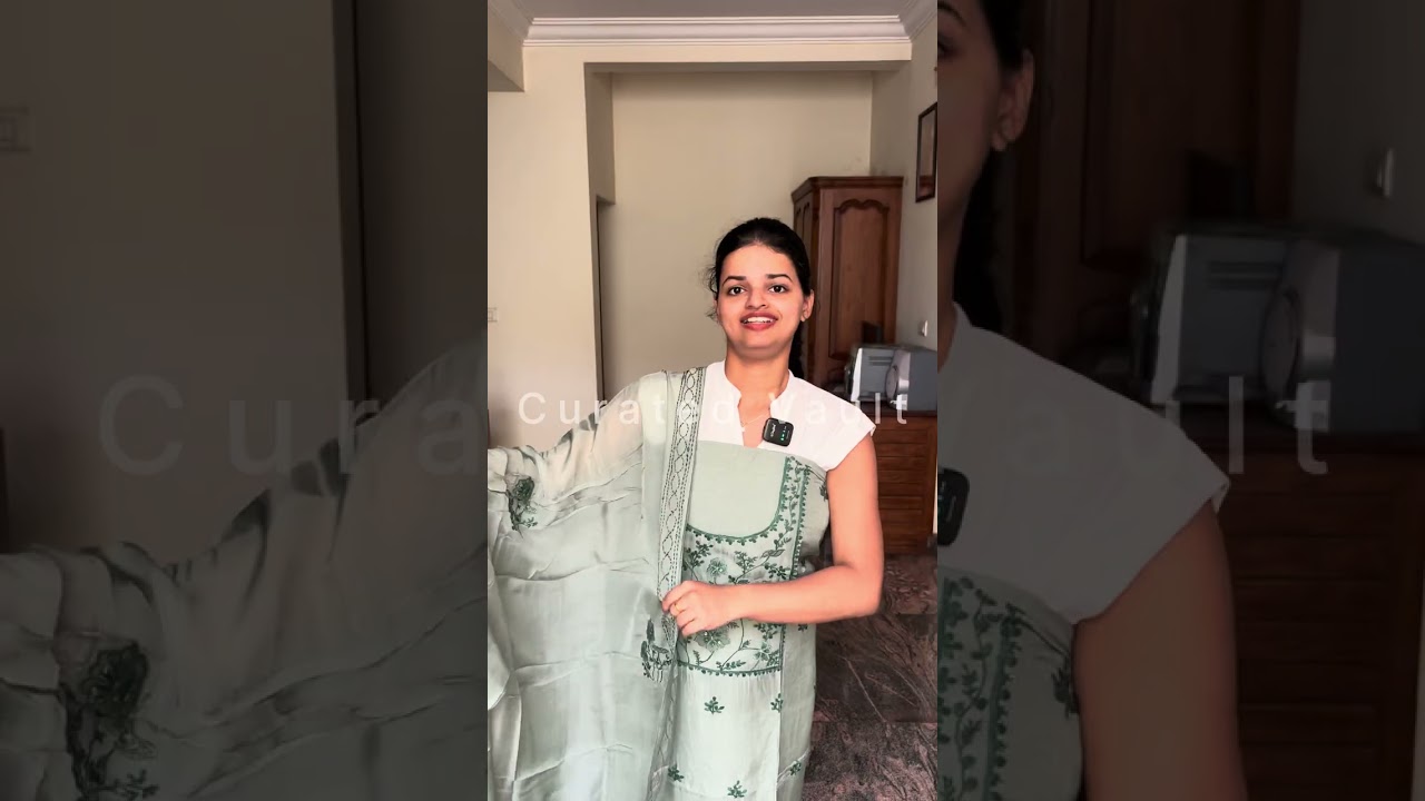 EPI 469|JUTE SILK MIRROR WORK&CREPE SILK CHIKANKARI SUITS|PARTY-WEAR SUITS #chikankari @Curated Vault